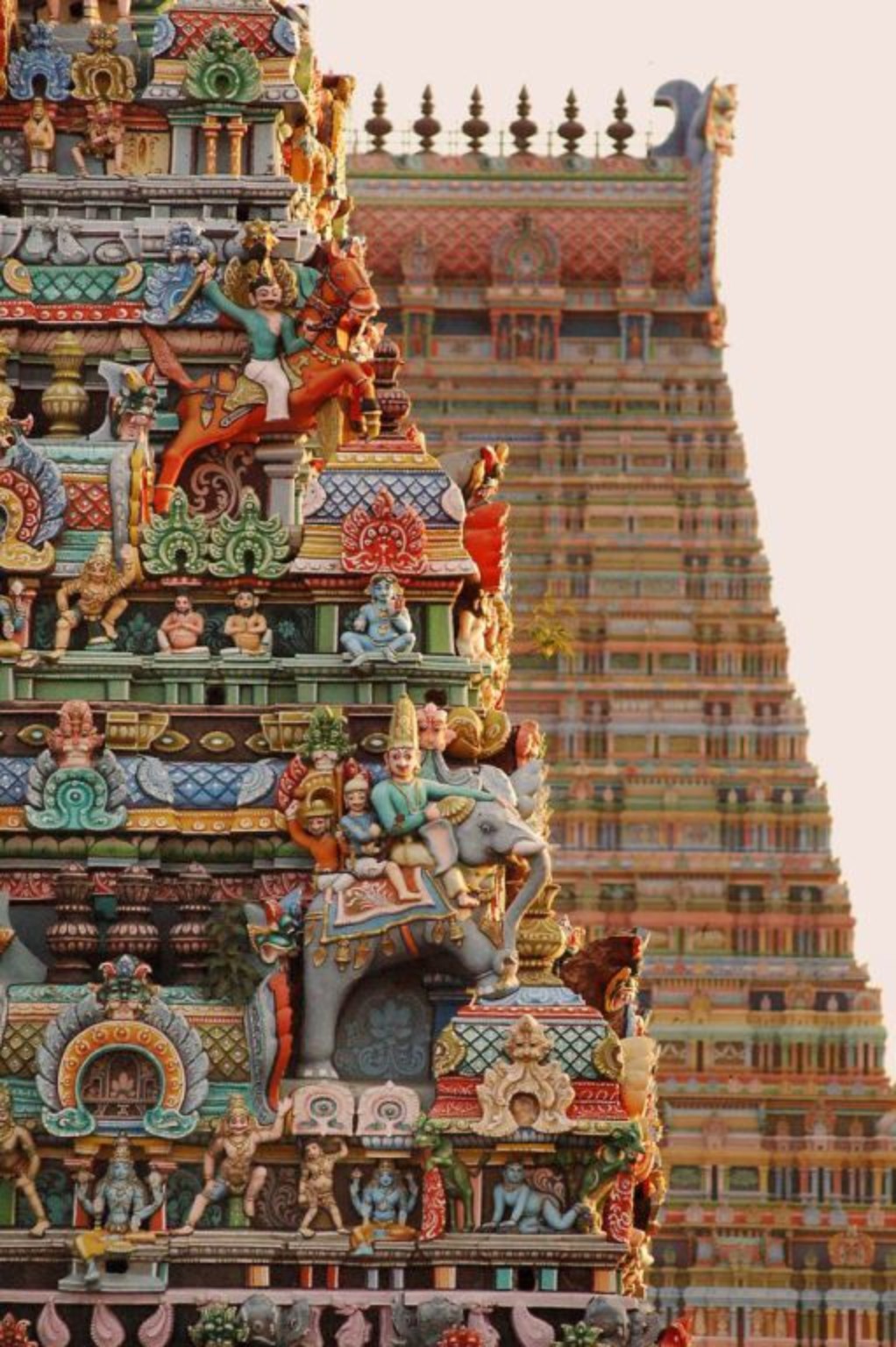 Colourful South Asian temple architecture