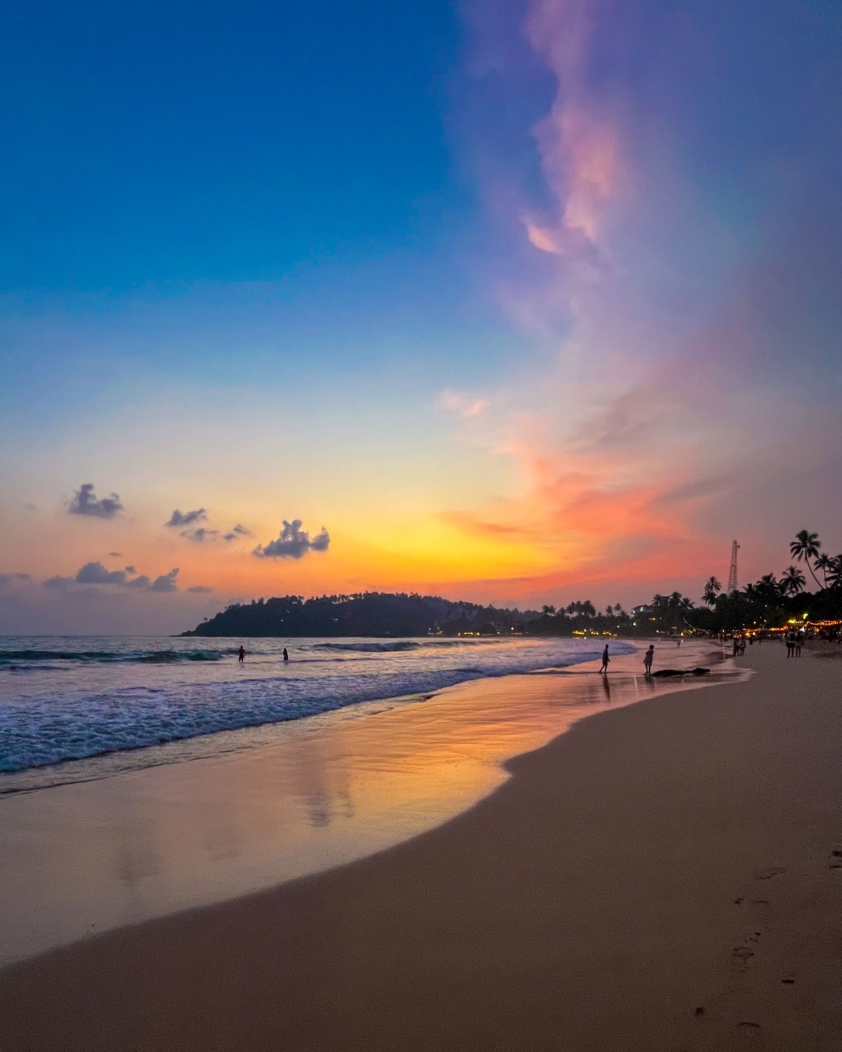 Sri Lankan beach at sunset