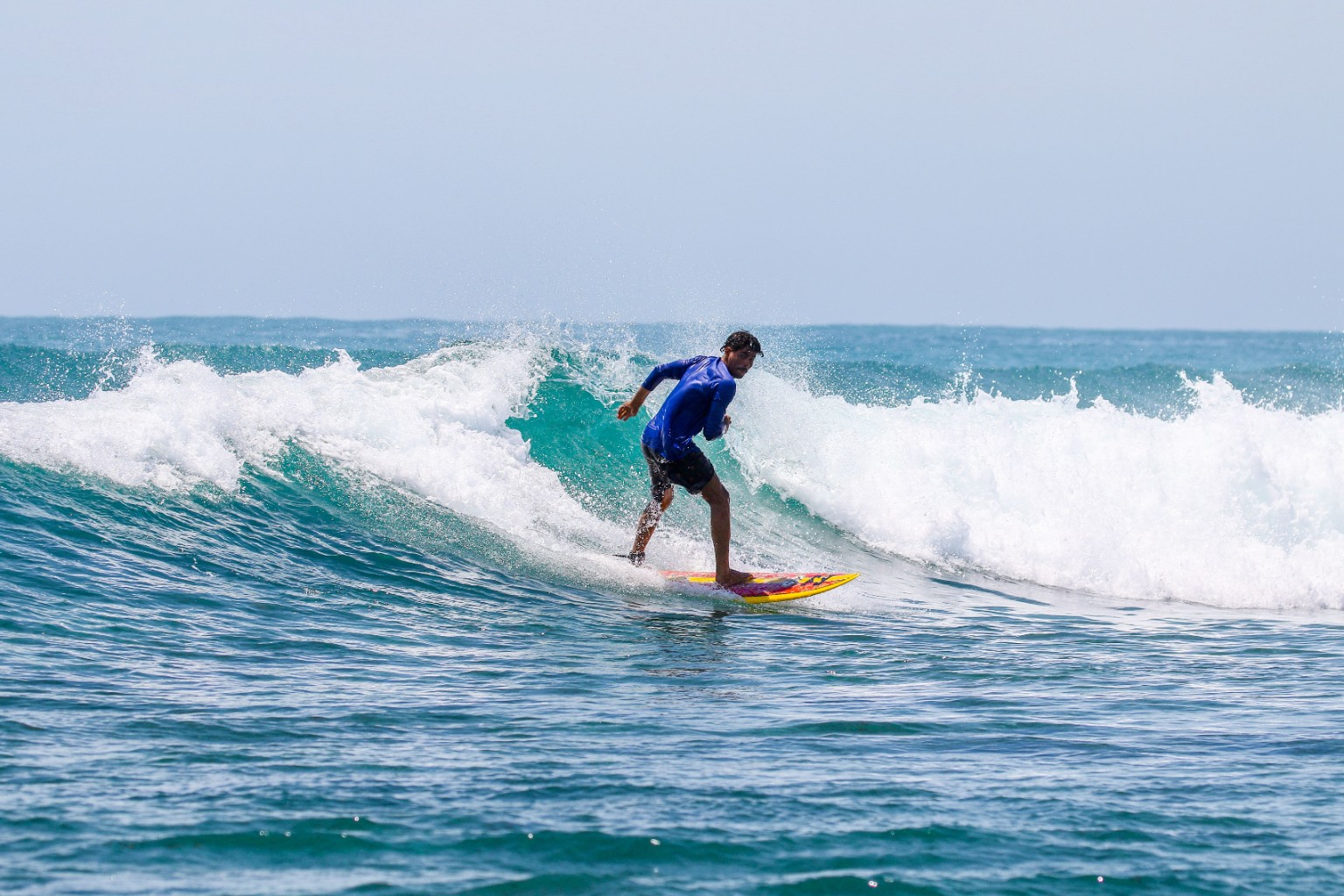 Surfing on the southern coast of Sri Lanka