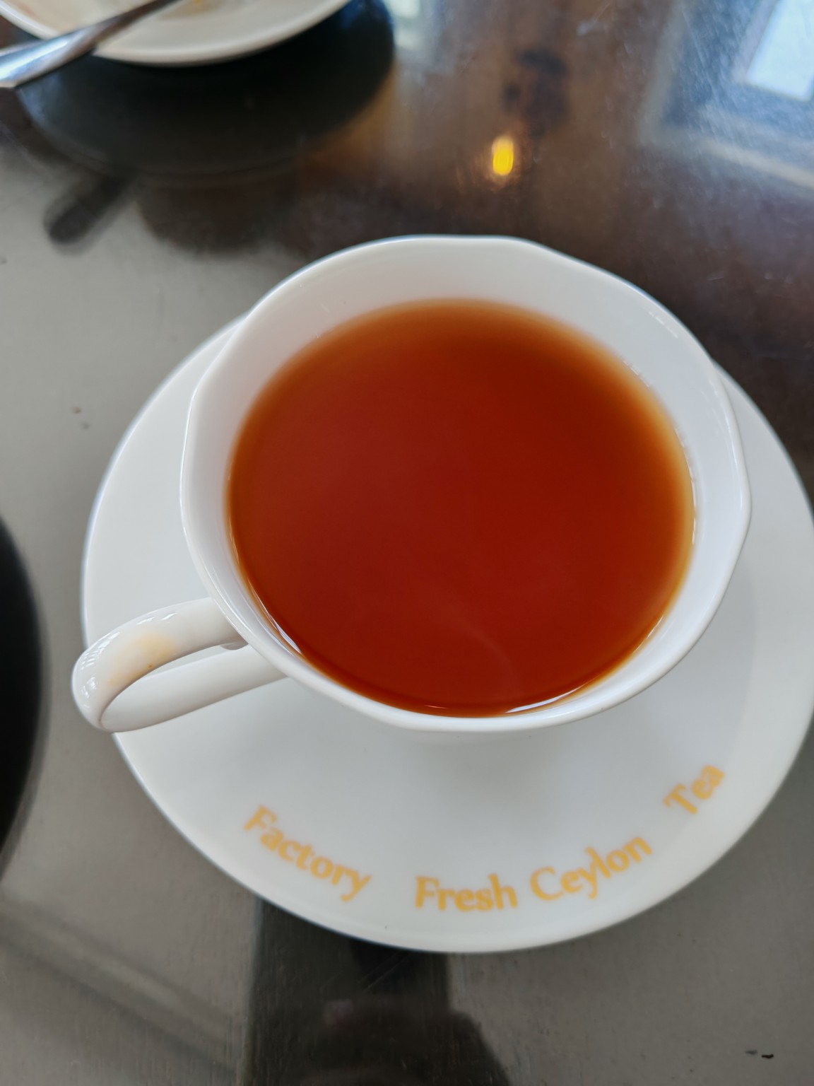 Ceylon tea in a cup