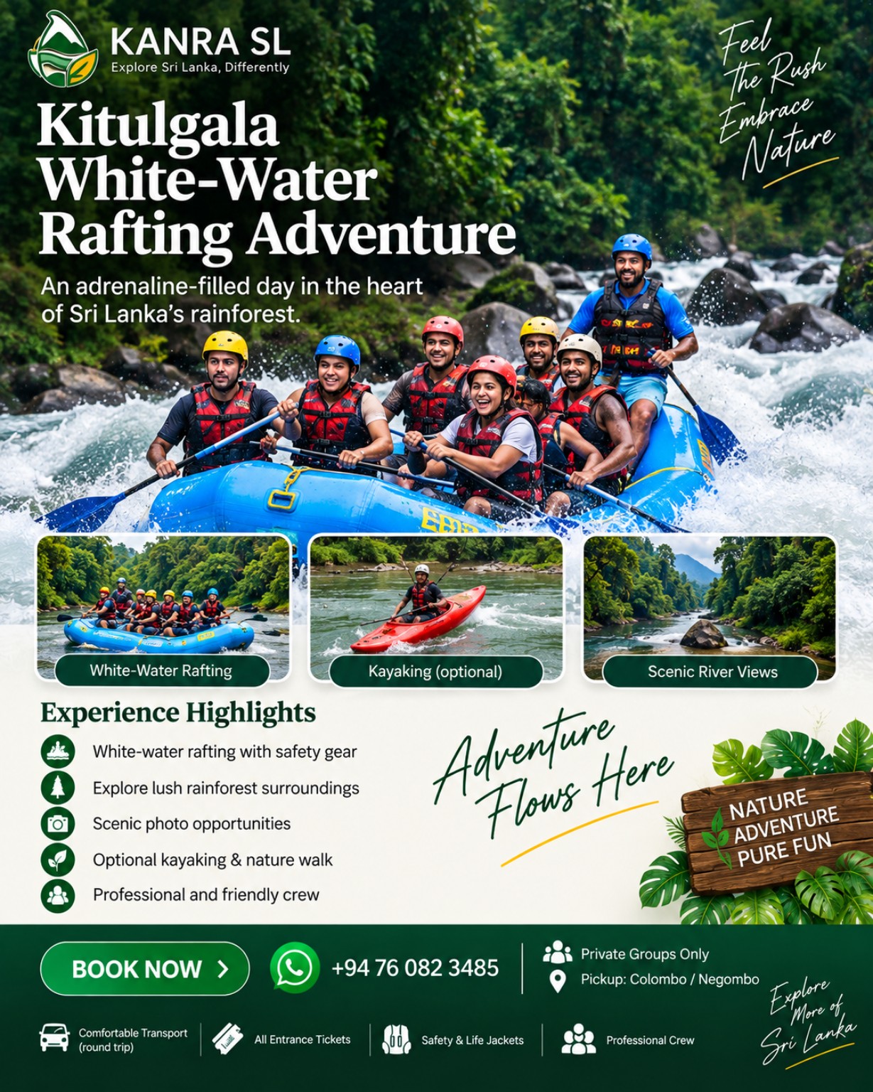 Kitulgala White-Water Rafting Adventure
