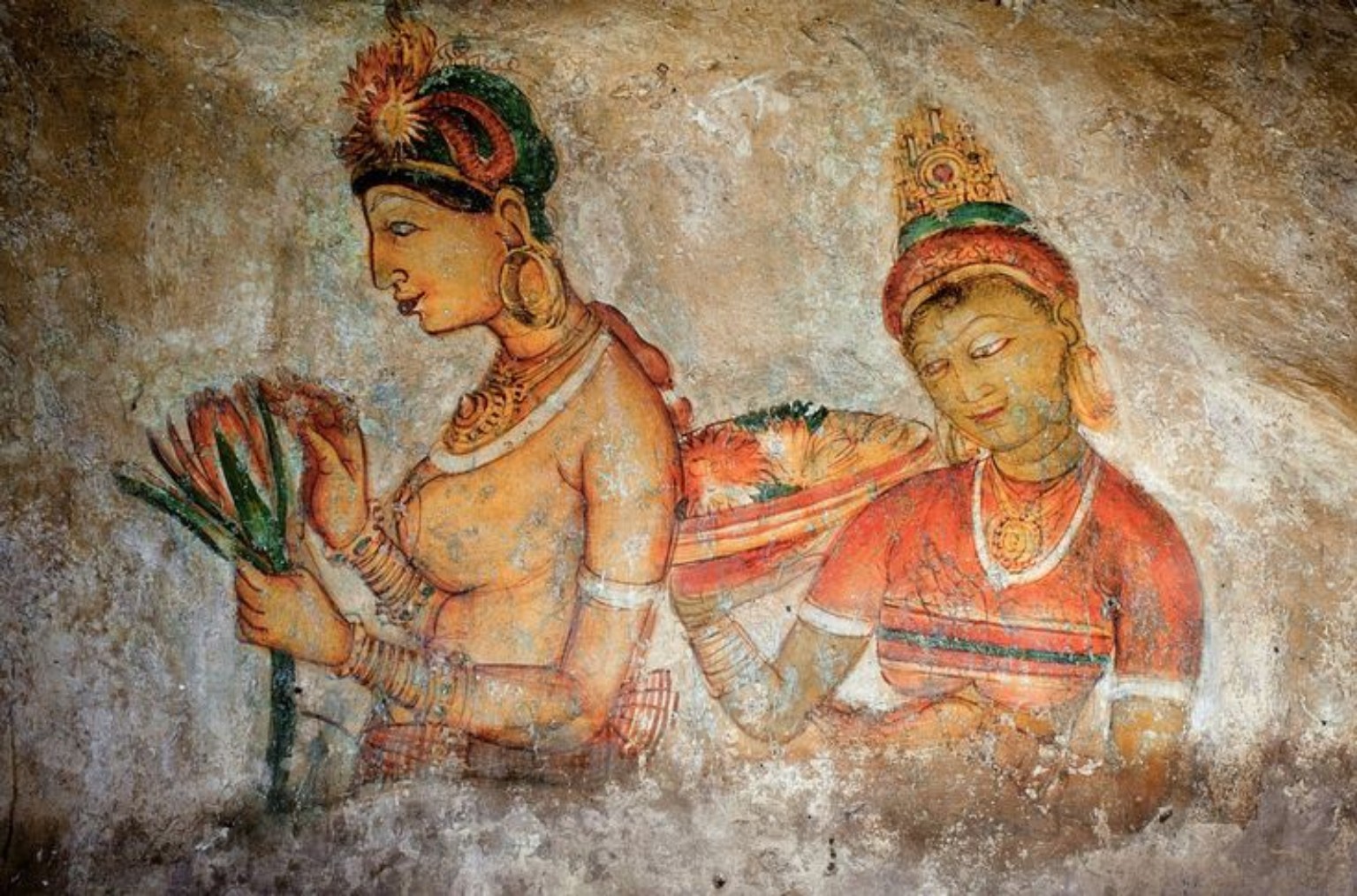 Ancient frescoes at Sigiriya