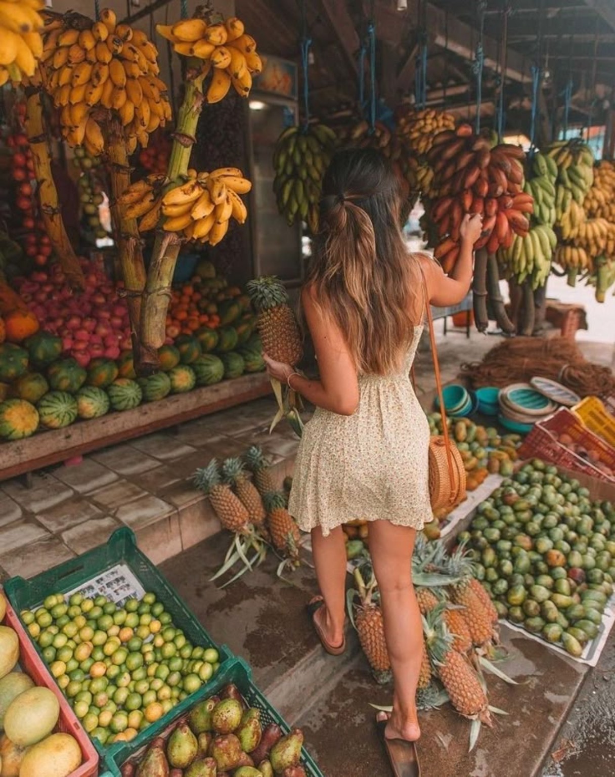 Traveller exploring a local Sri Lankan market