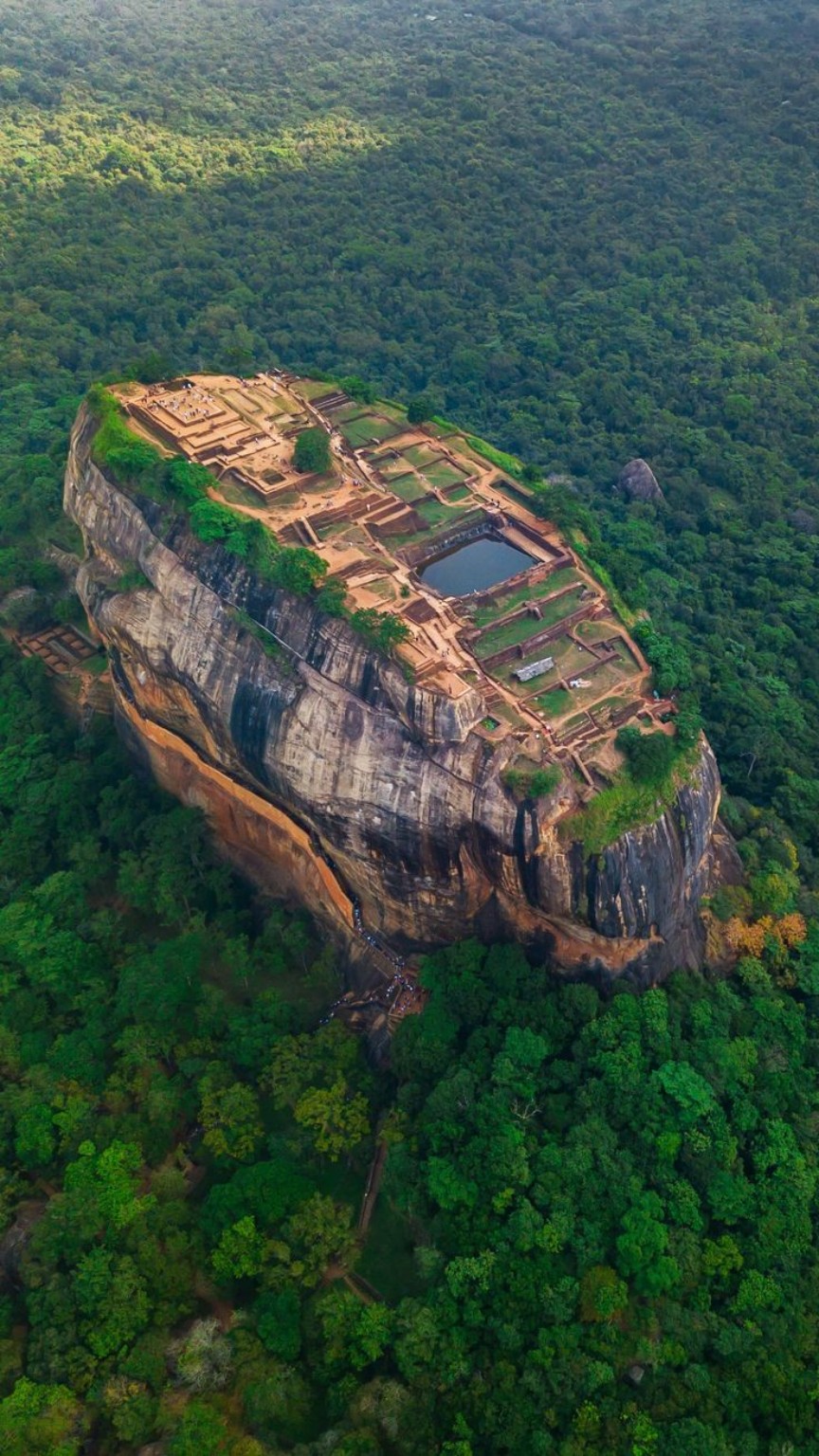 Sigiriya rising above the forest